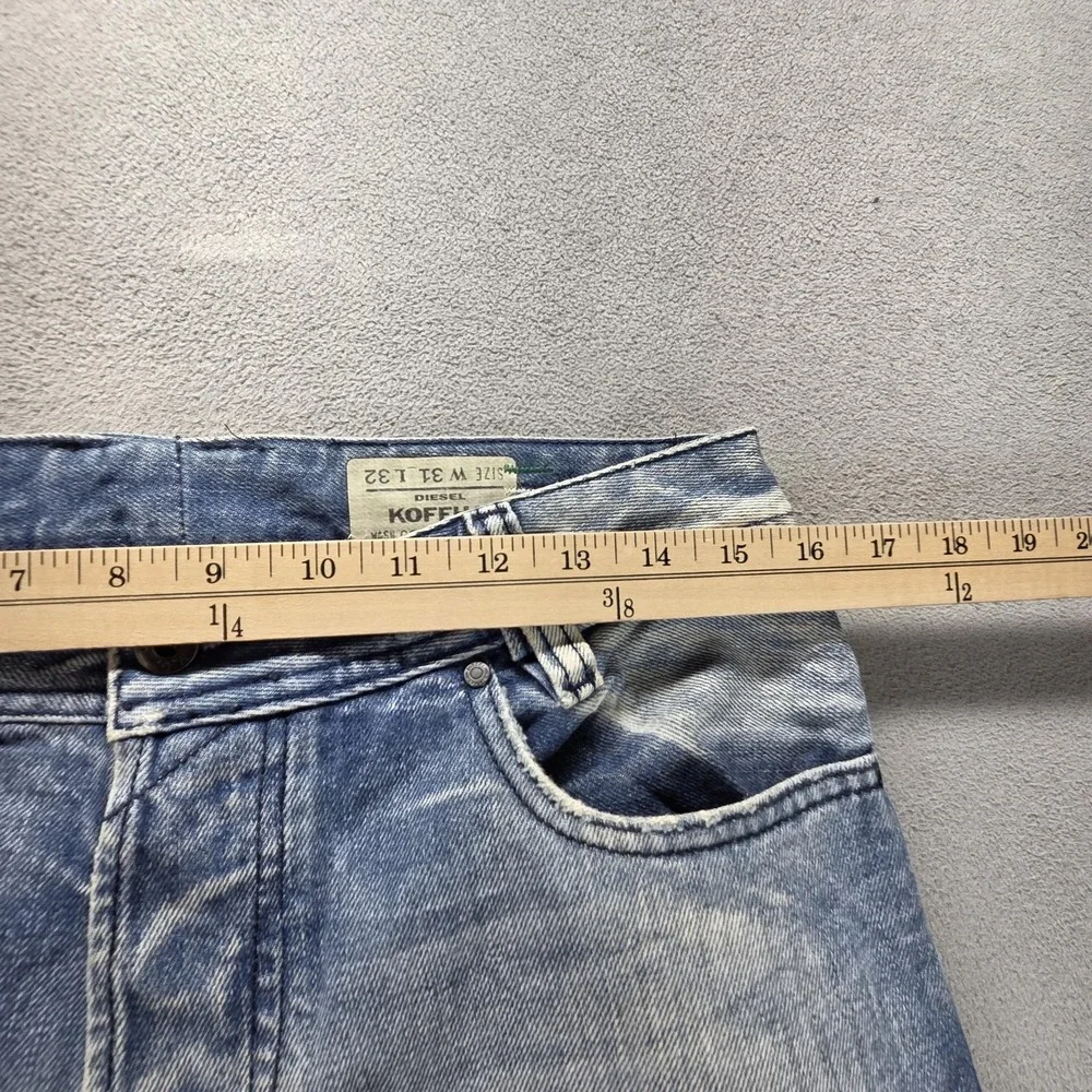 Diesel Jeans Mens 31x32 Blue Koffha Regular Bootcut Made Italy Button Fly 0071J